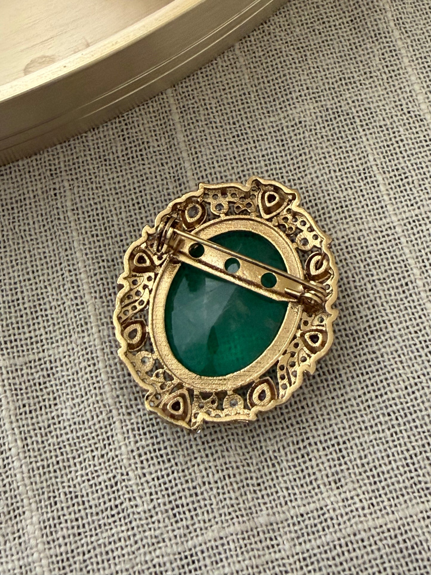 Manohar Emerald Brooch