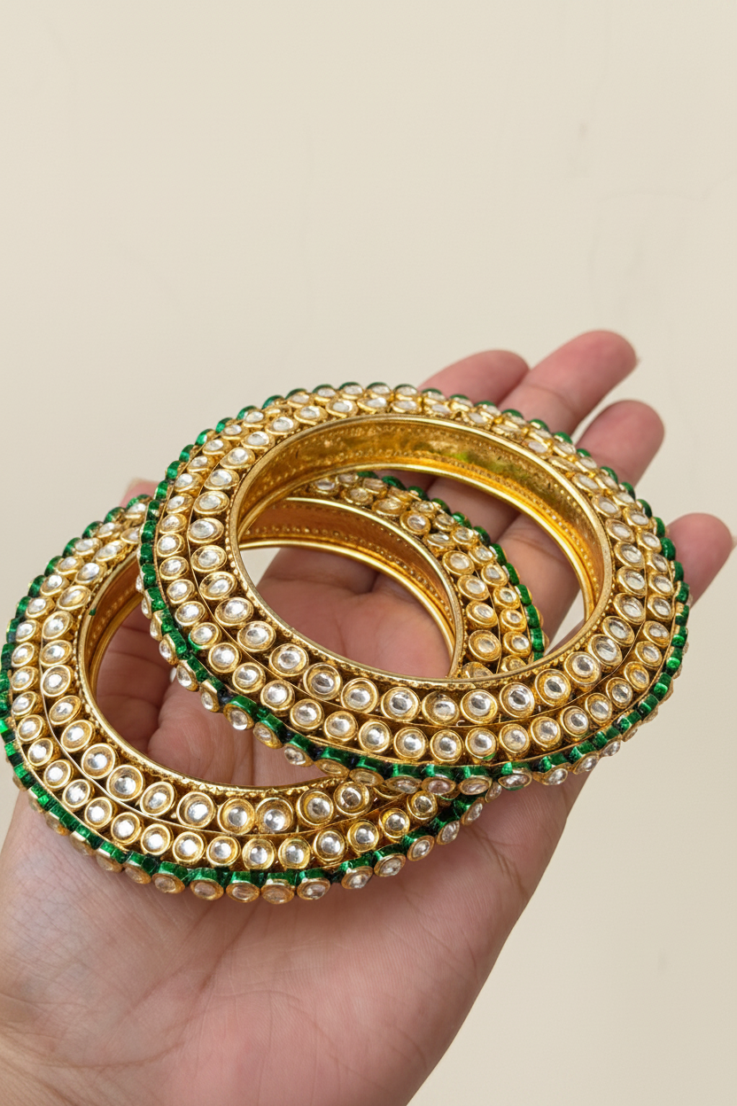 Rama Kundan Traditional  Gokhru Bangles
