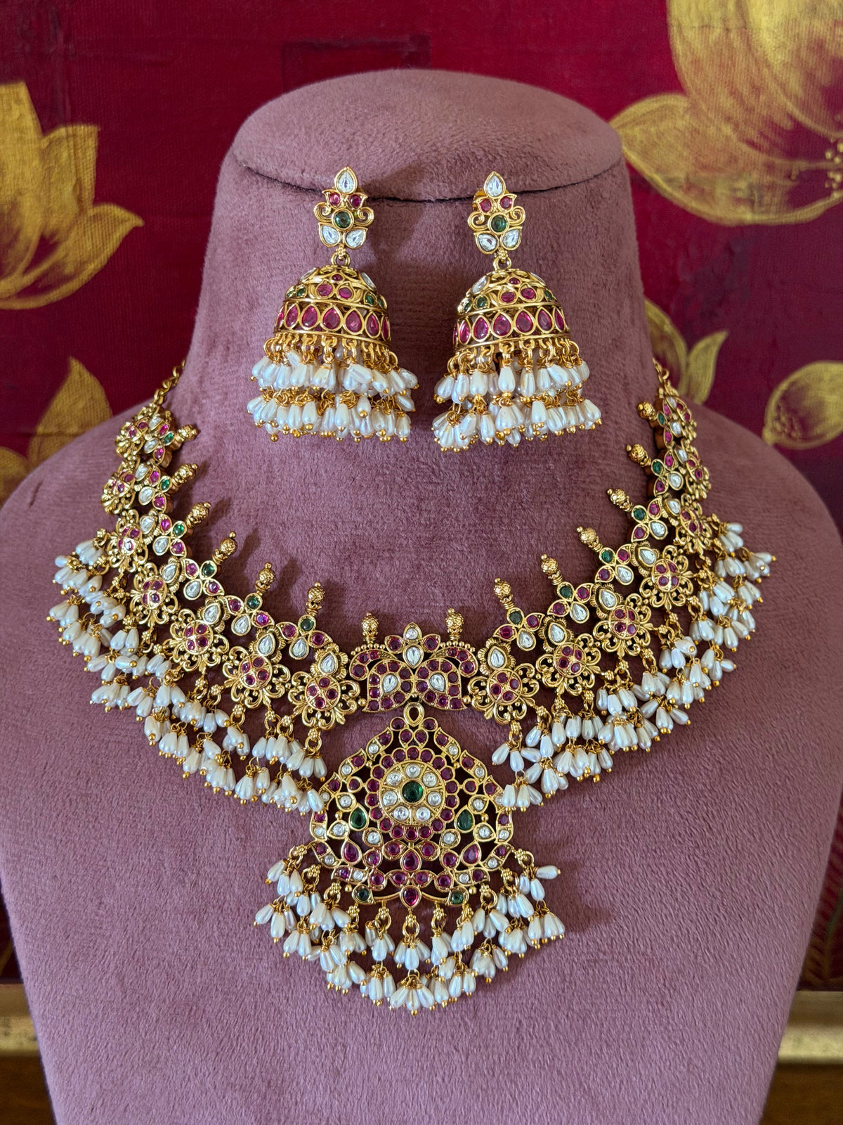 Rekha Temple Kemp Necklace Set