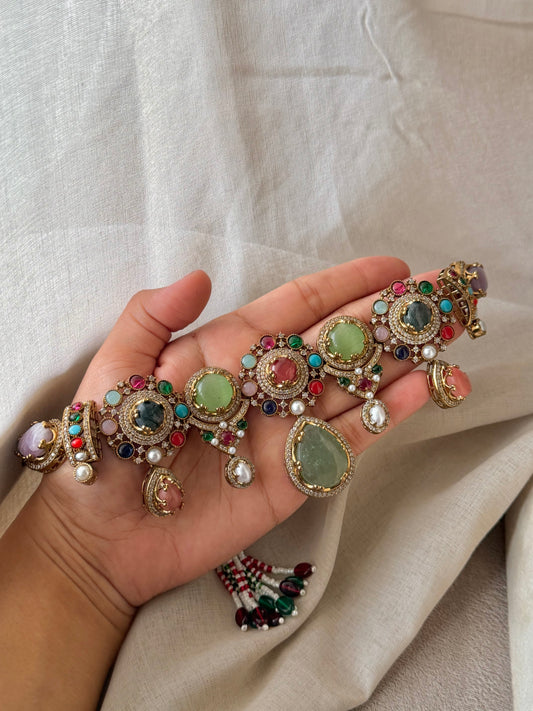 Nibha Multi Fusion Choker Necklace Set