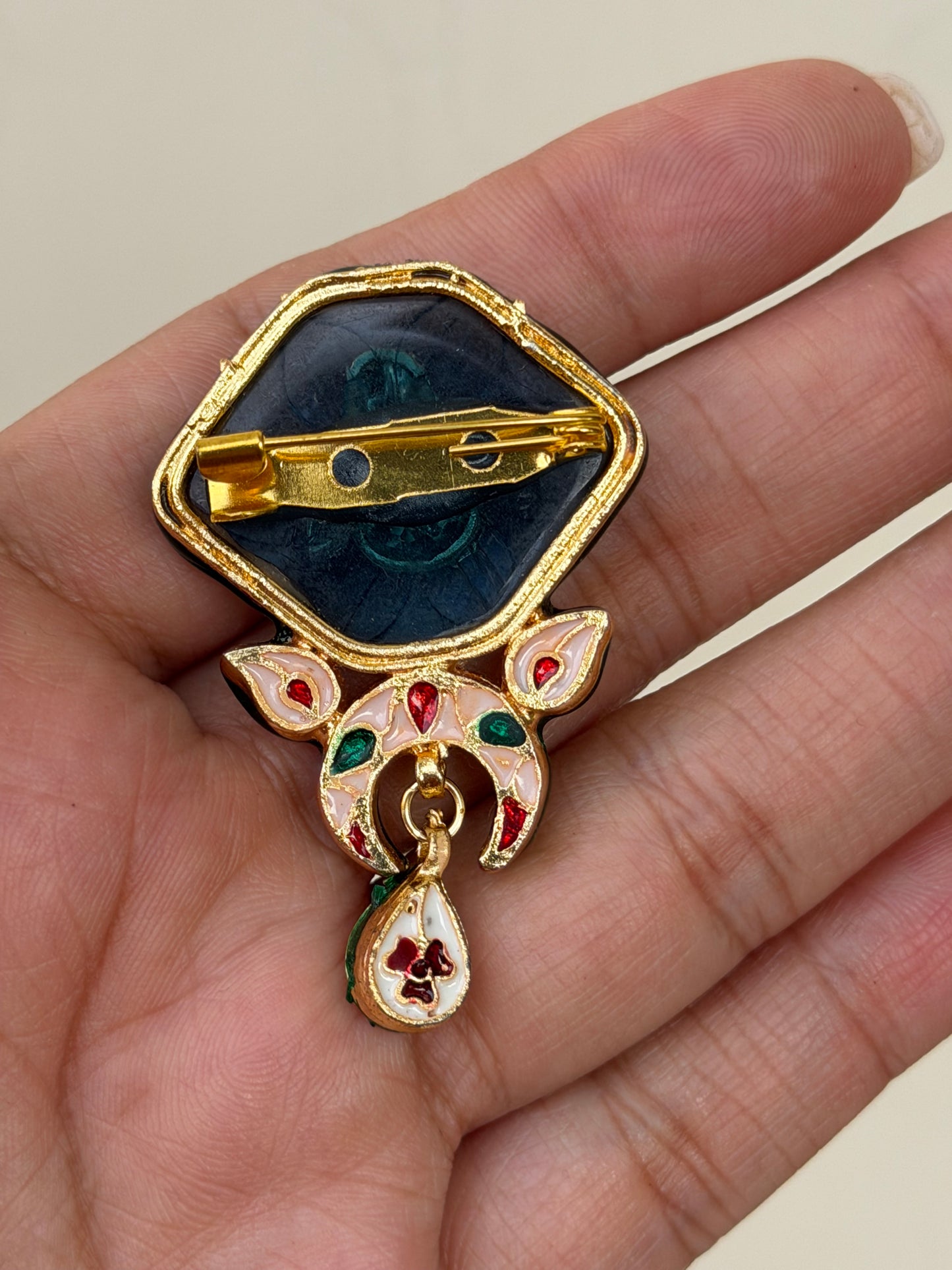 Quina Bird Brooch -Blue