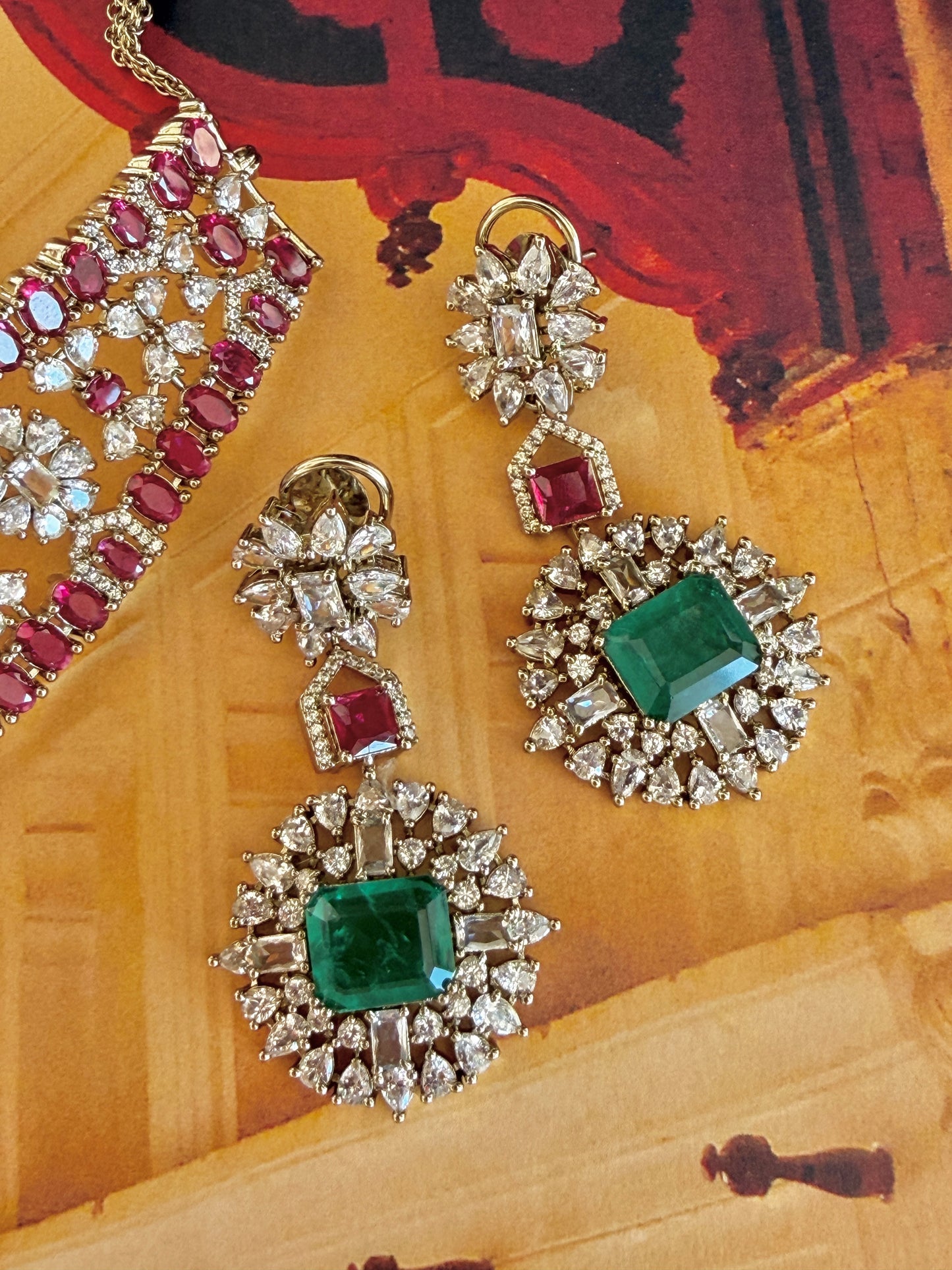 Ajita Ruby Emerald Necklace