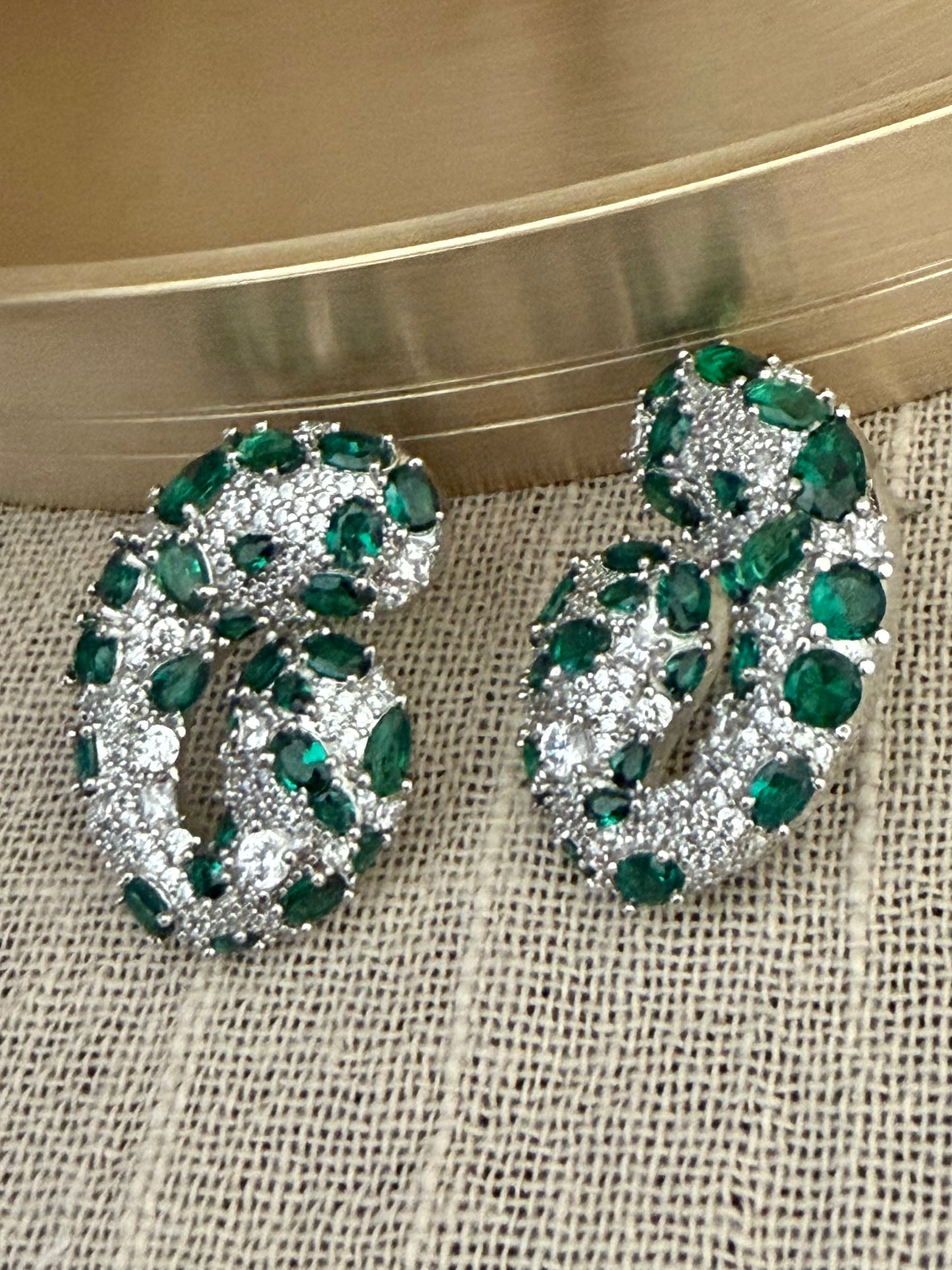 Adrika Zircon Emerald Stud