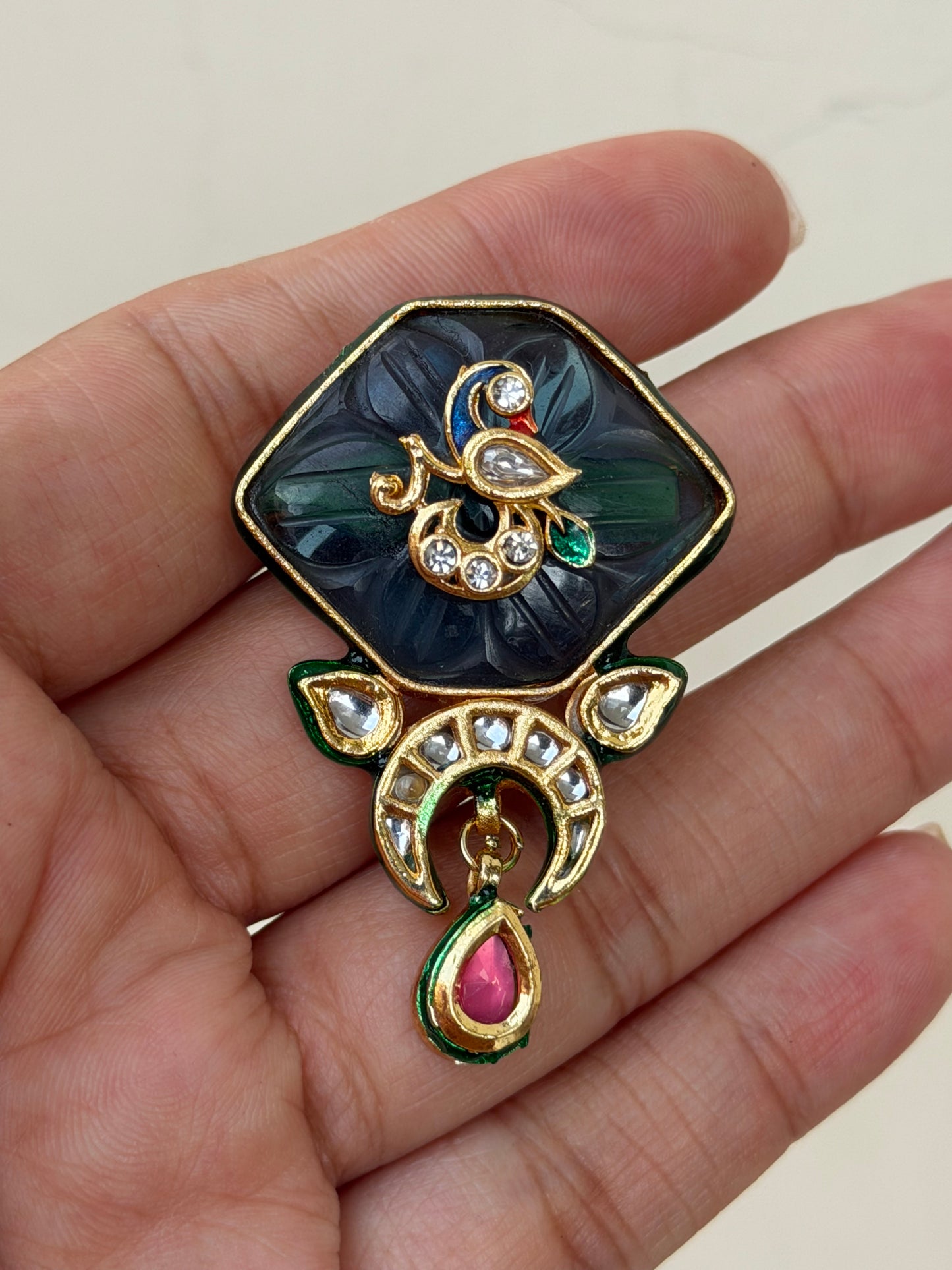 Quina Bird Brooch -Blue