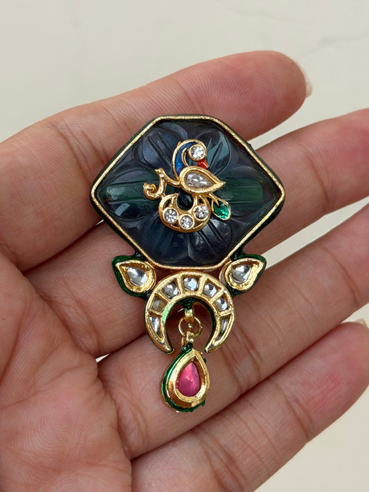 Quina Bird Brooch -Blue