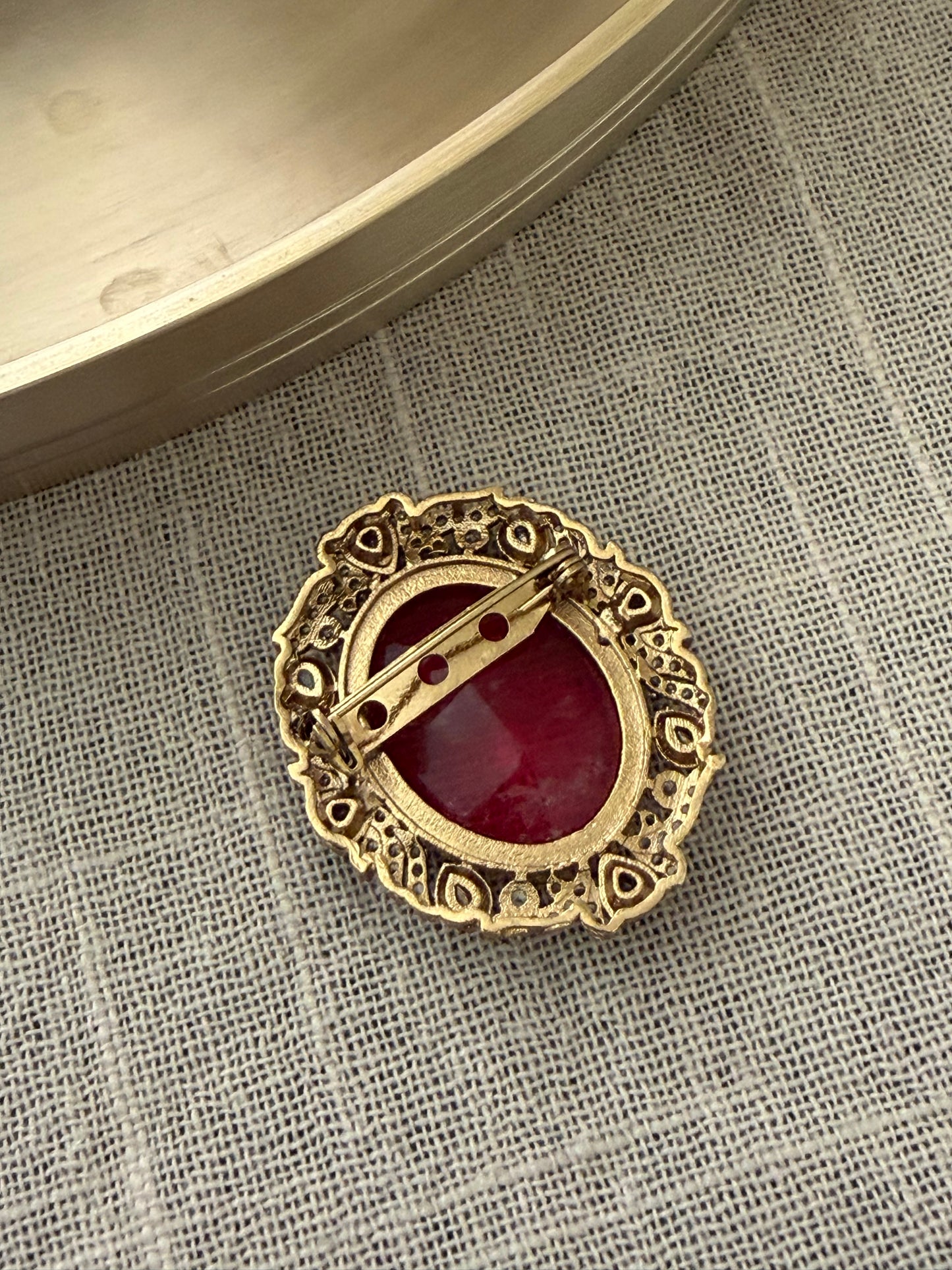 Ruvya Ruby Brooch