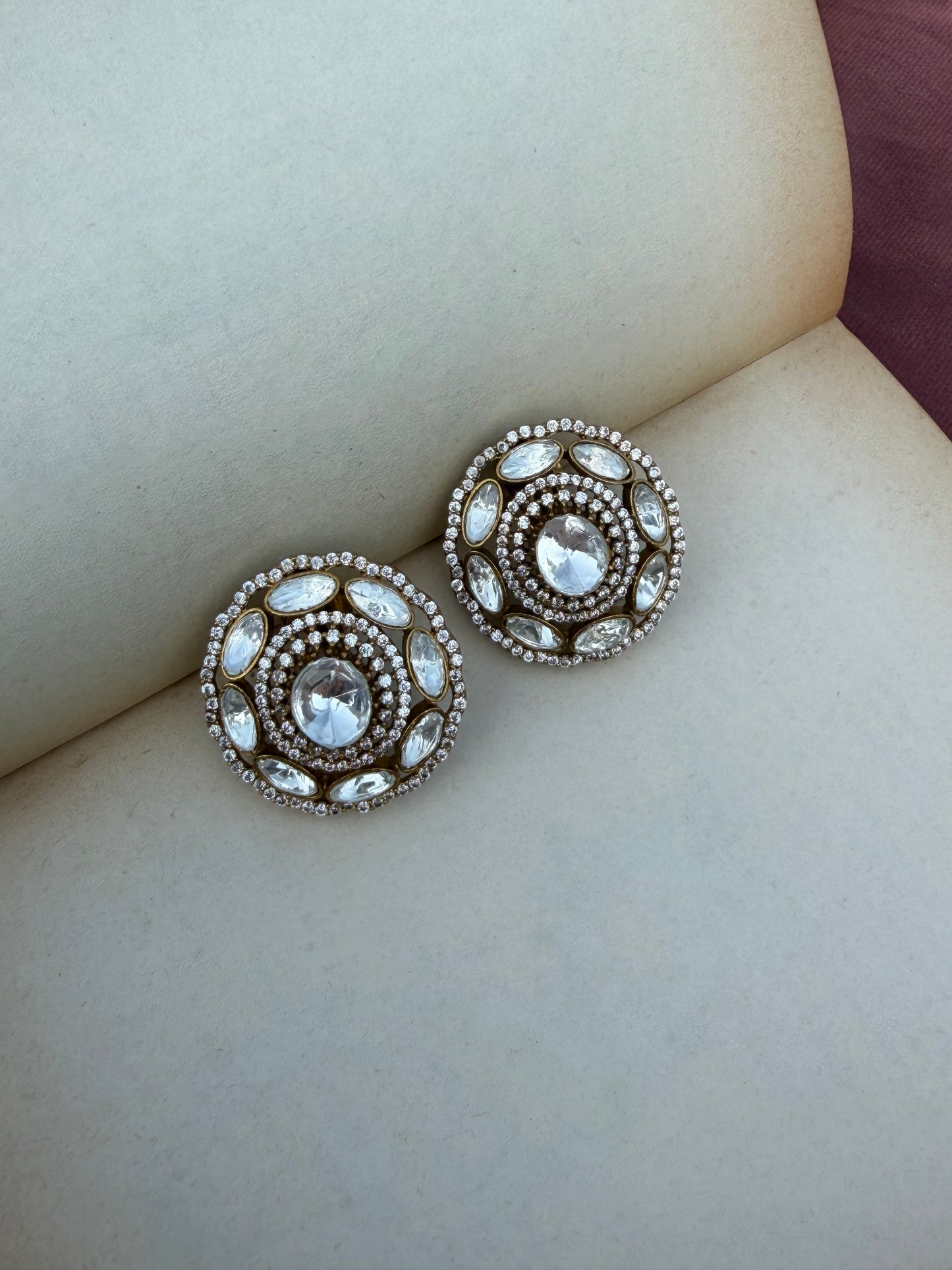 Pashtun Polki Stud Earrings