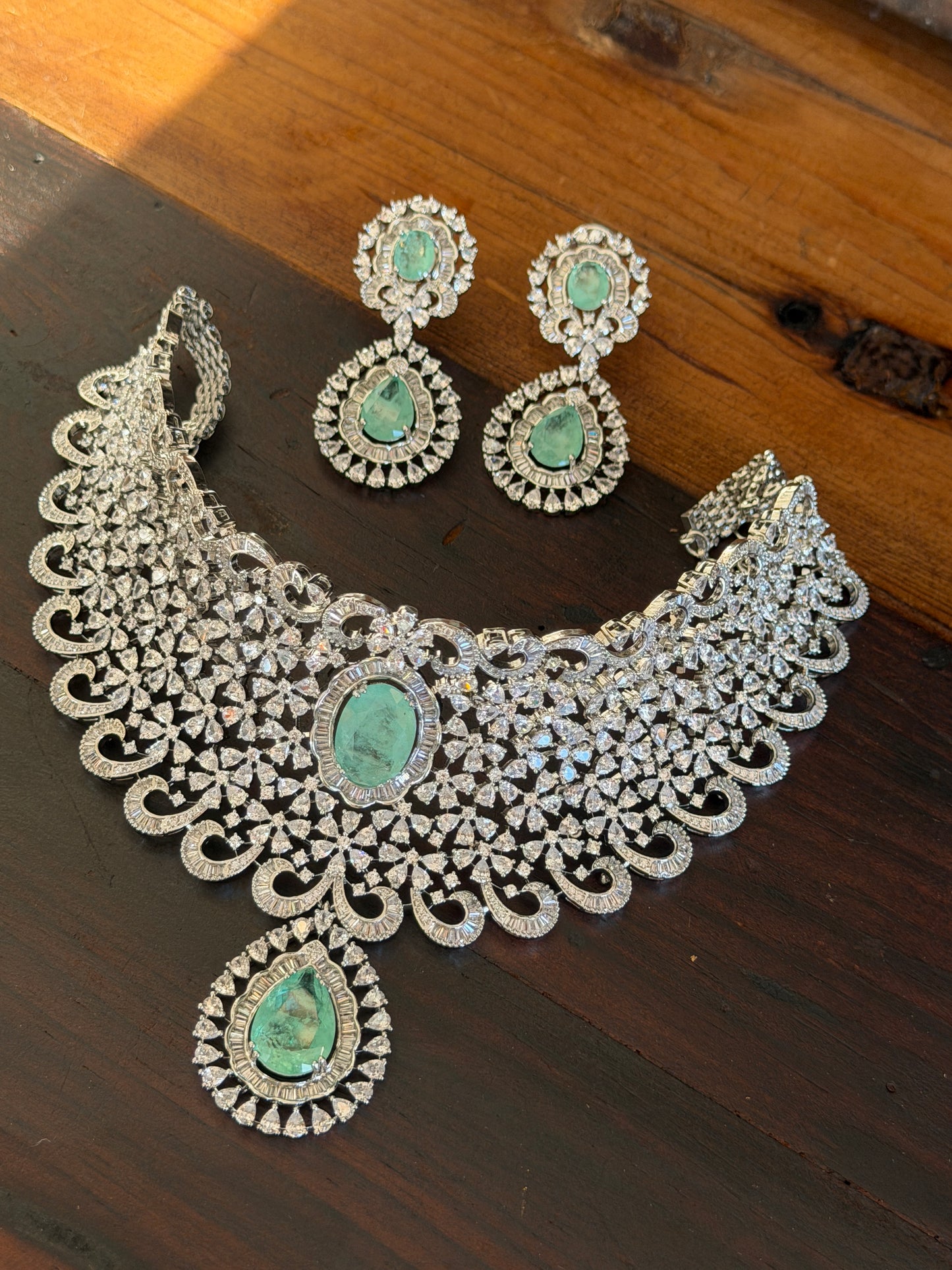 Lavanya Zircon Necklace Set