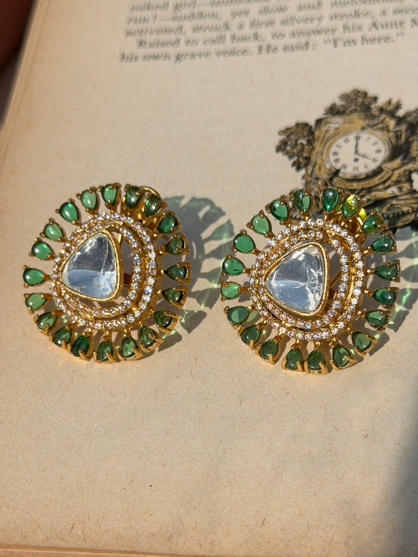 Bhavani Polki Stud Earrings