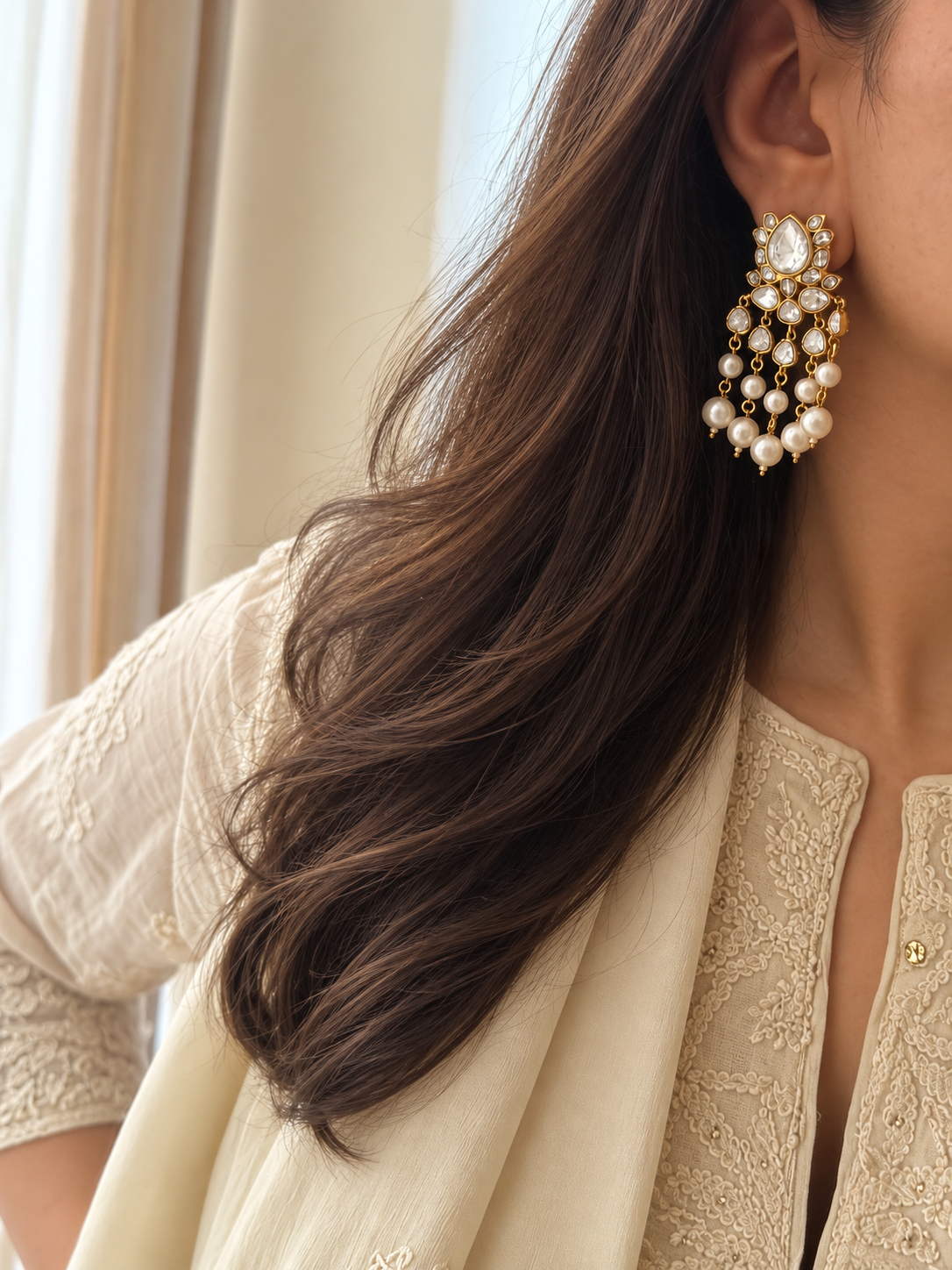 Mahira Kundan Polki Earrings