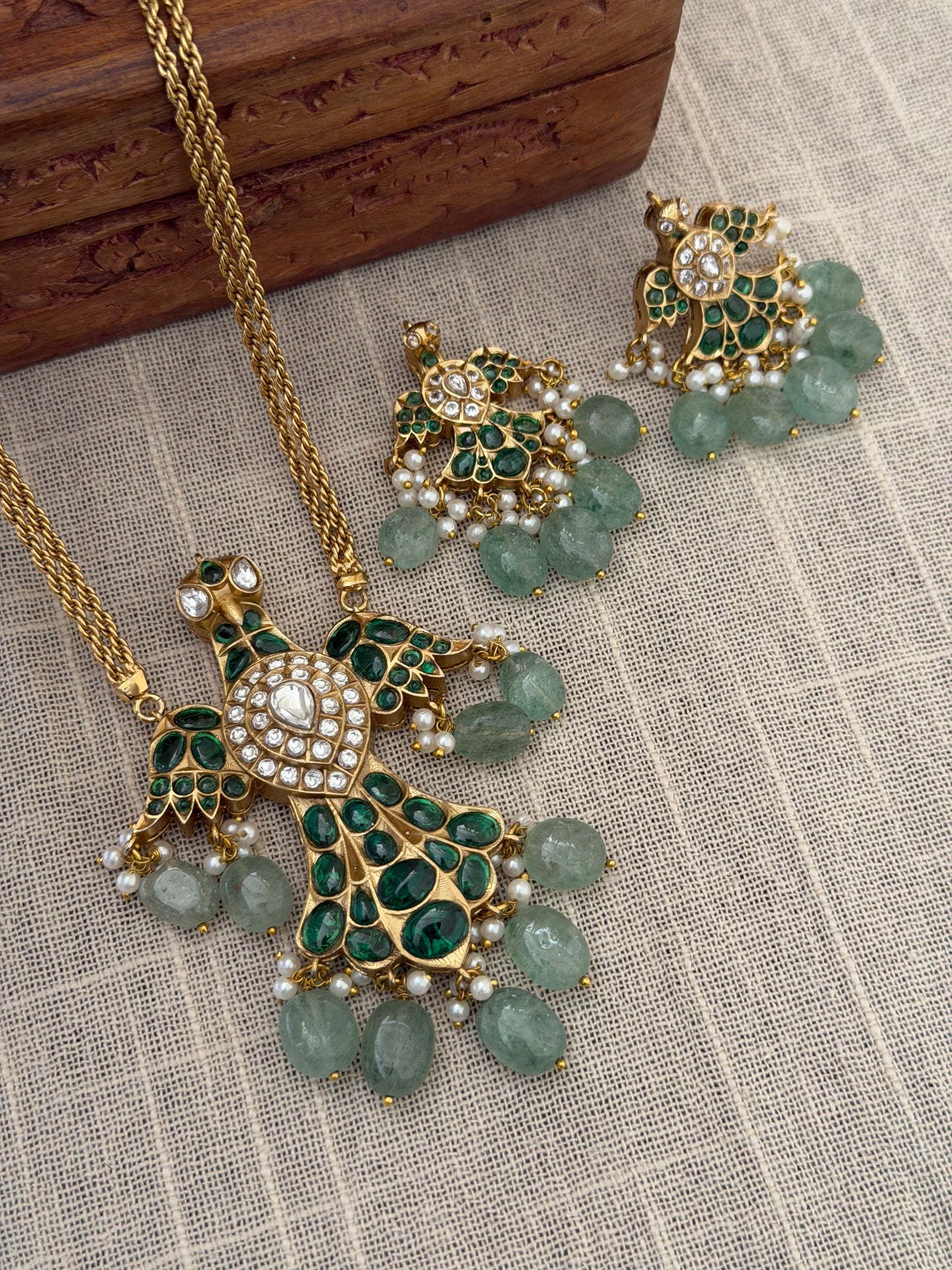Bhoomi Bird Pendant Necklace Set