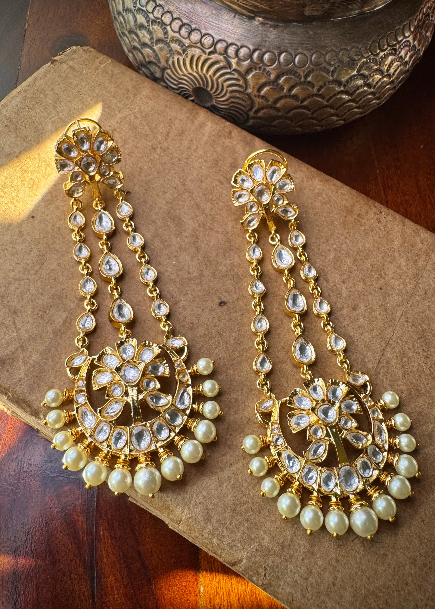Jungni Polki Chaandbali Earrings