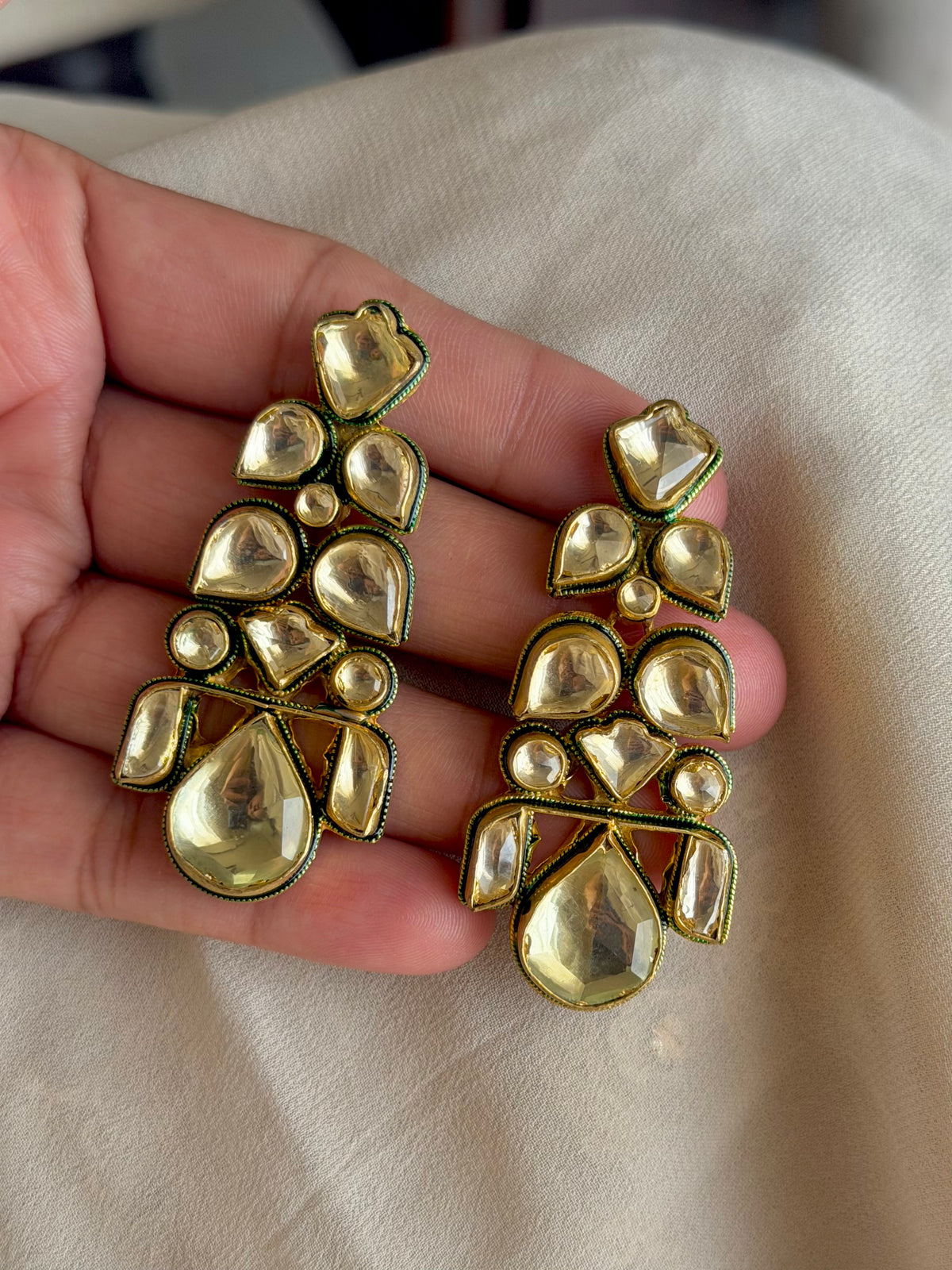 Vaidehi Polki Gold Plated Real Look Earrings