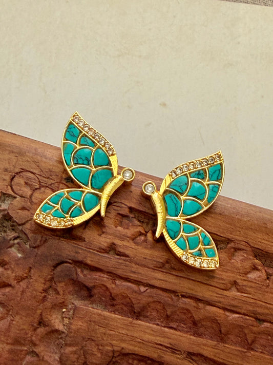 Naivedya Turquoise Butterfly Earrings