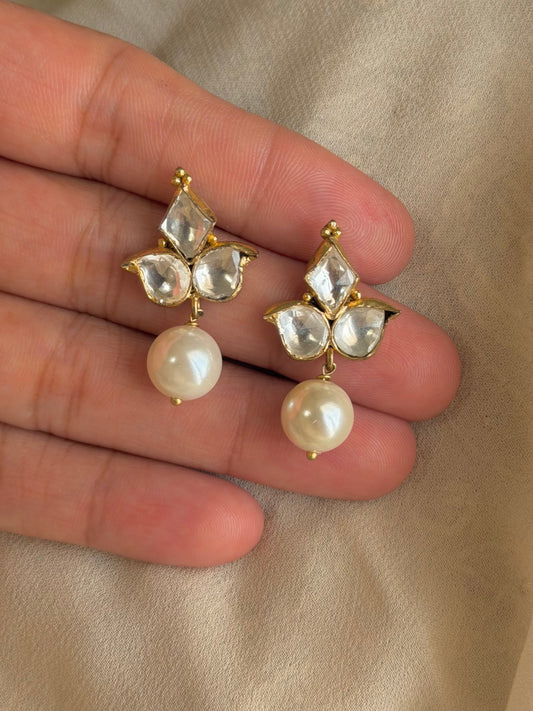 Virusha Everyday Gold Plated Polki Earrings
