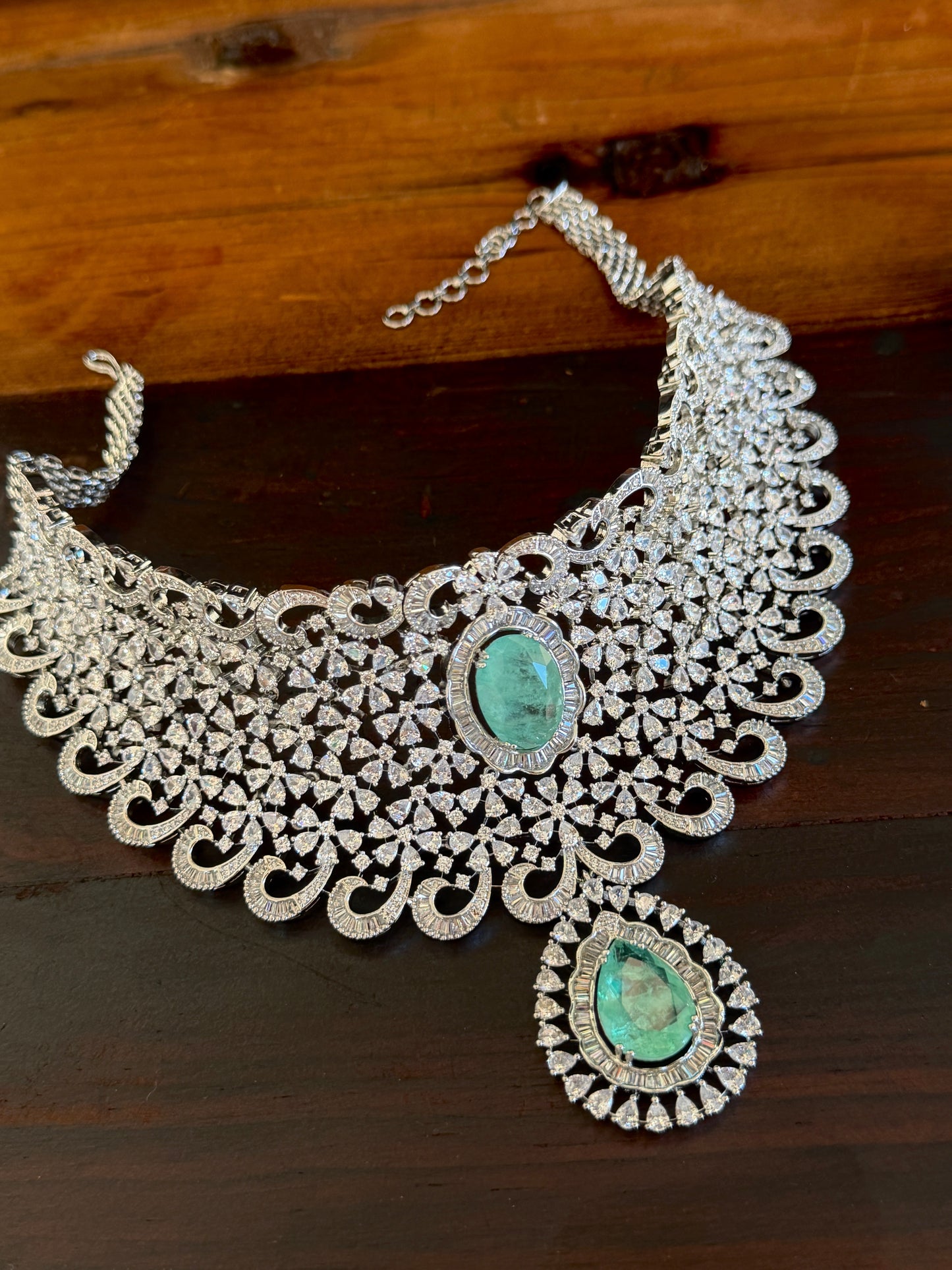 Lavanya Zircon Necklace Set