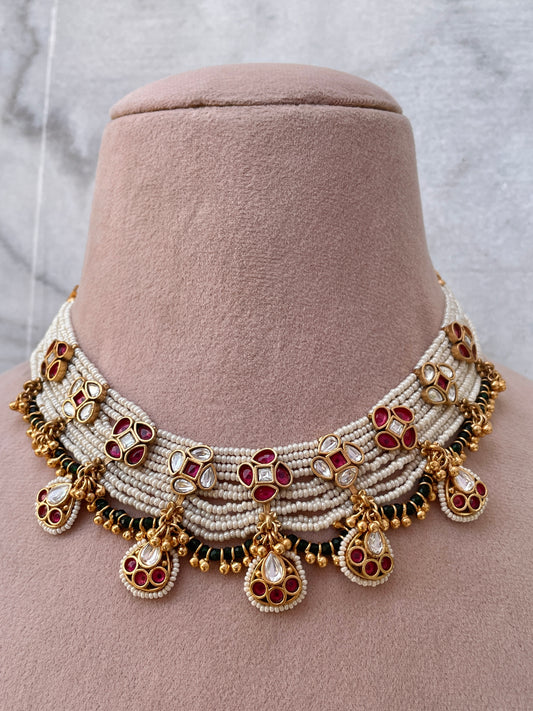 Tasha Antique Pearl Necklace Set