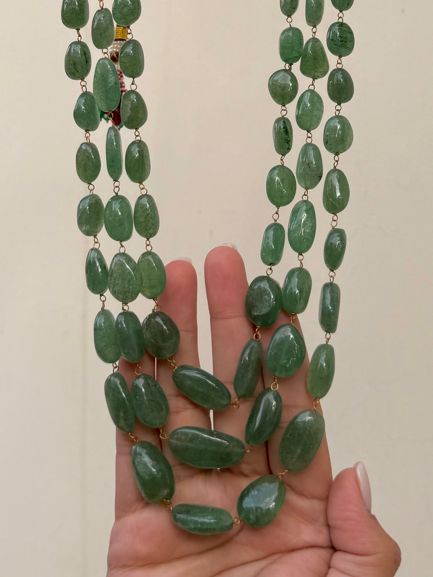 Swabha Semi Precious Onyx Bead Mala Necklace