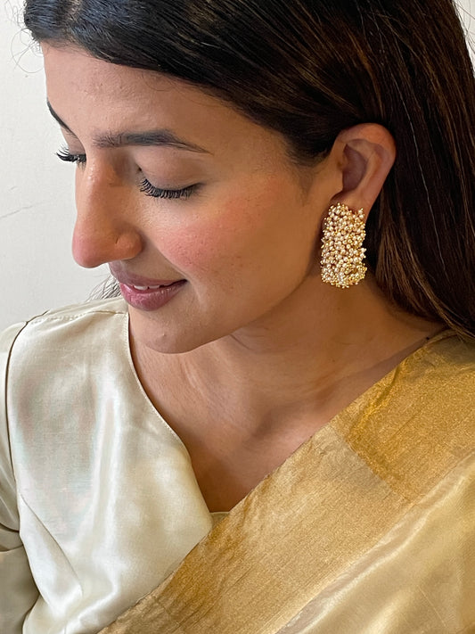 Suva Pearl Ghungroo Earrings