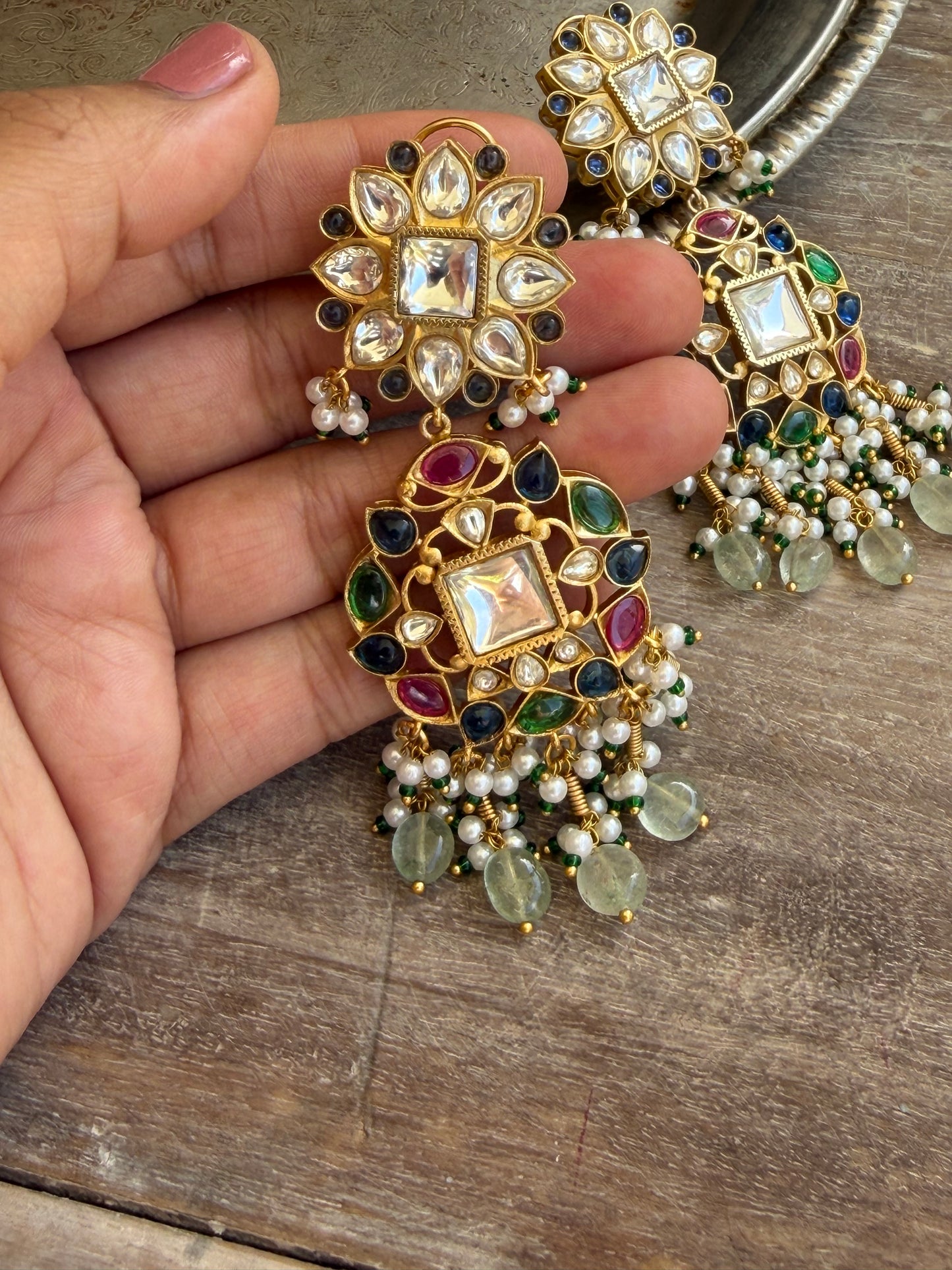 Darshi Multi Polki Earrings