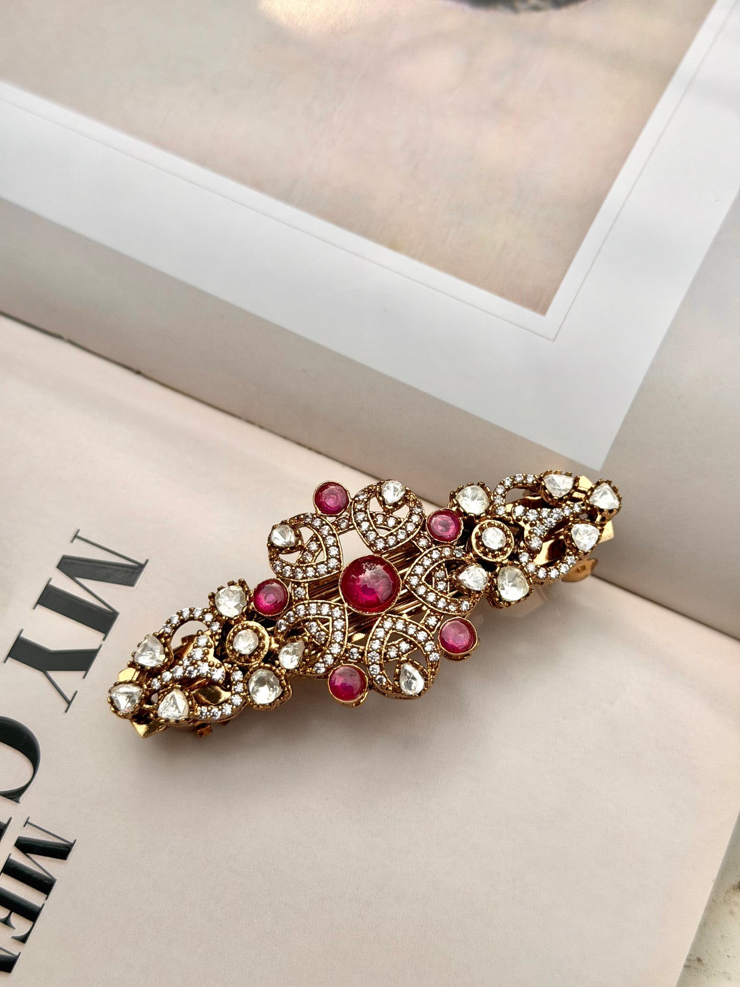 Saleh RedKundan Festive/Wedding HairPin