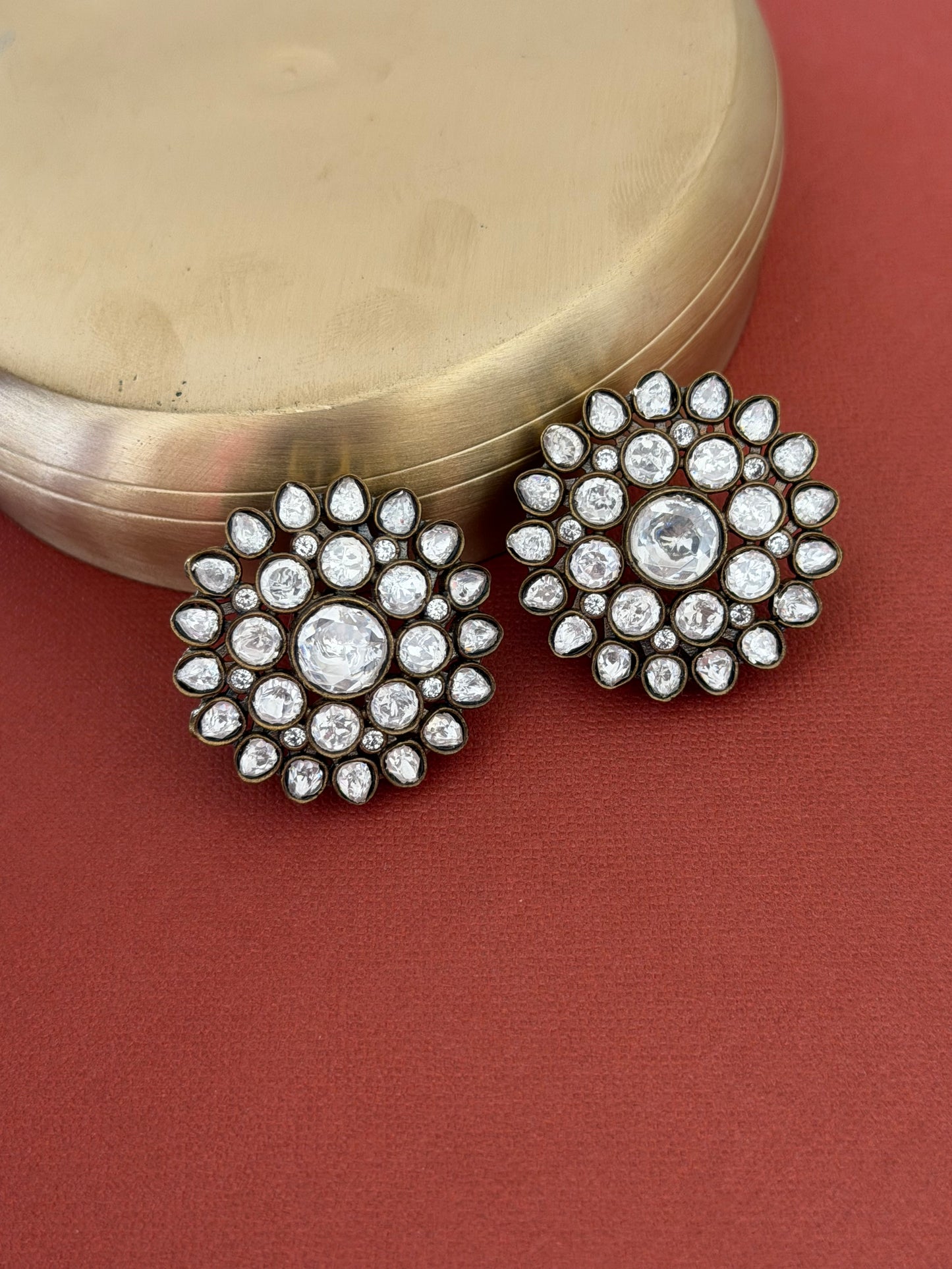 Crescent Victorian Stud Earrings