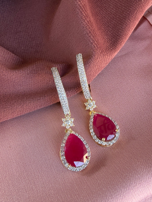 Brenda Ruby Earrings
