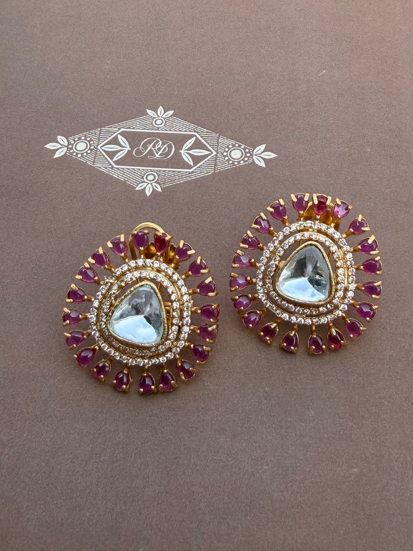 Syahi Ruby Stud Earrings