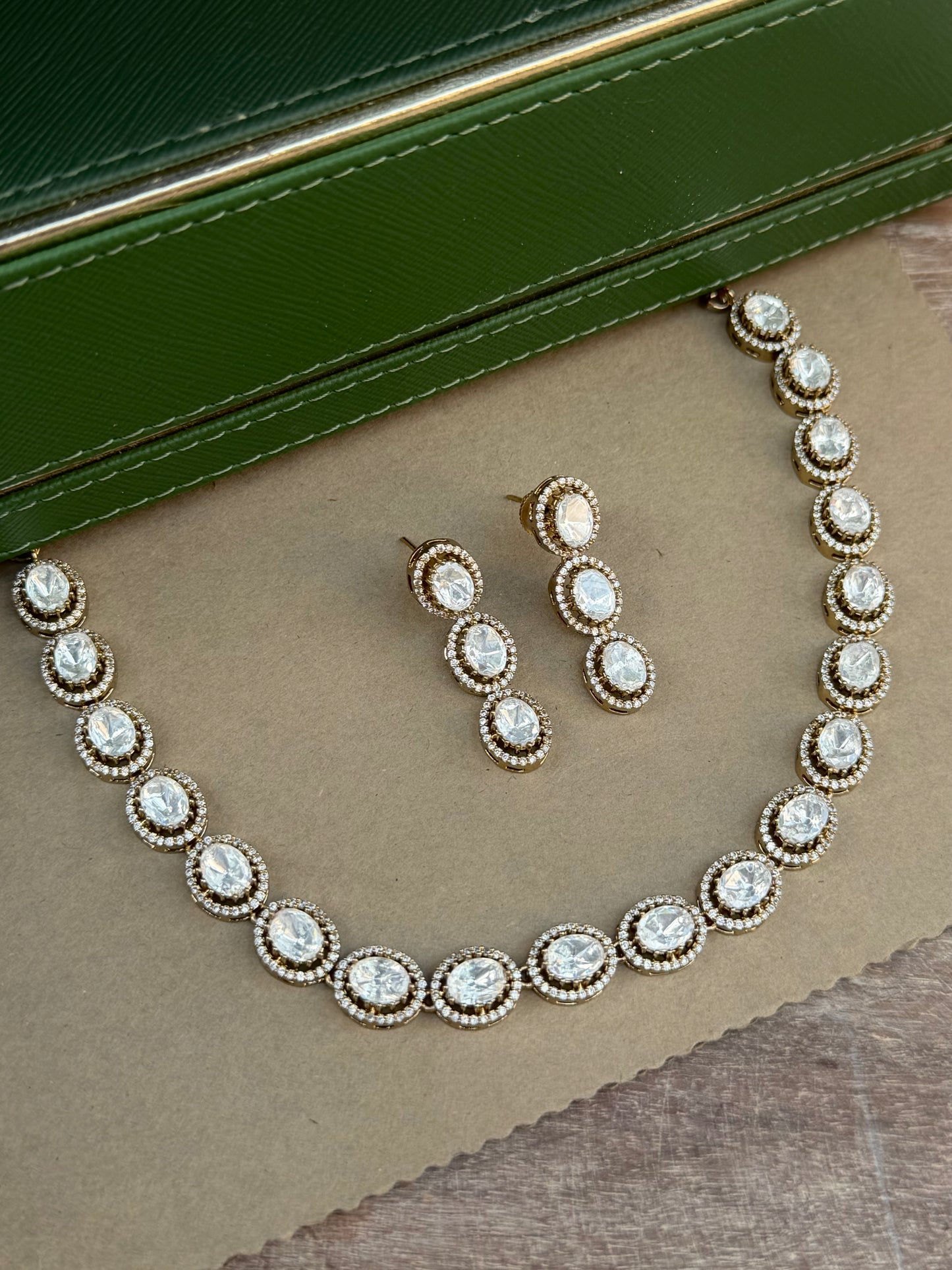 Ruvya Polki Necklace Set