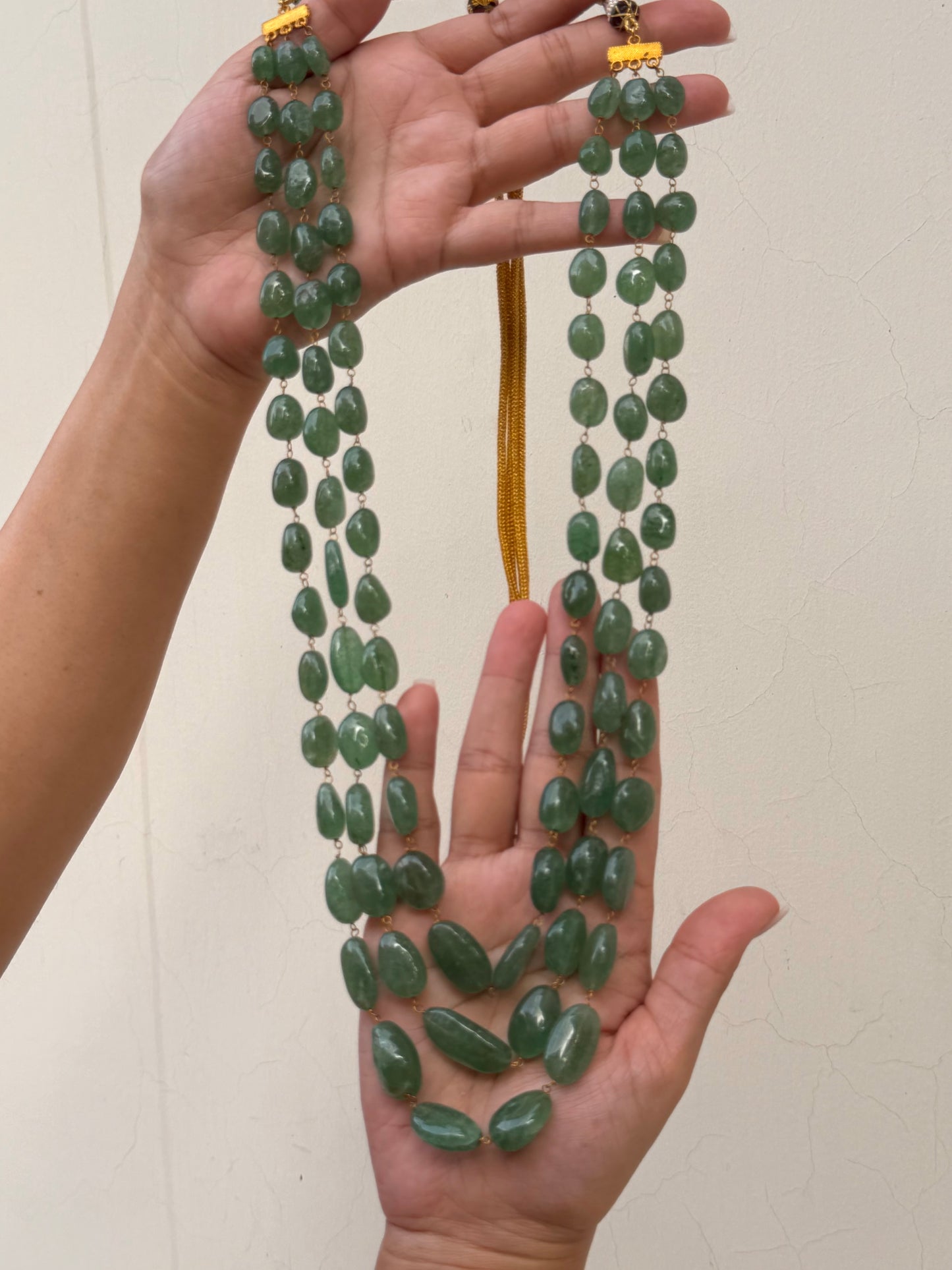 Swabha Semi Precious Onyx Bead Mala Necklace