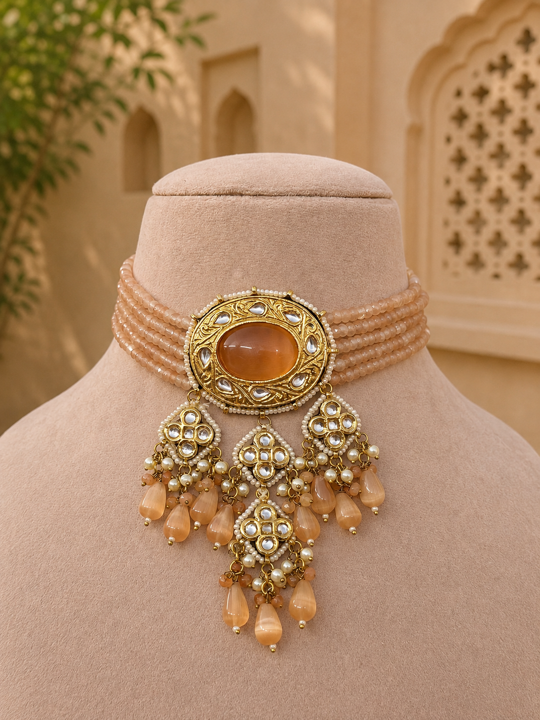 Anamika Choker Kundan Necklace Set