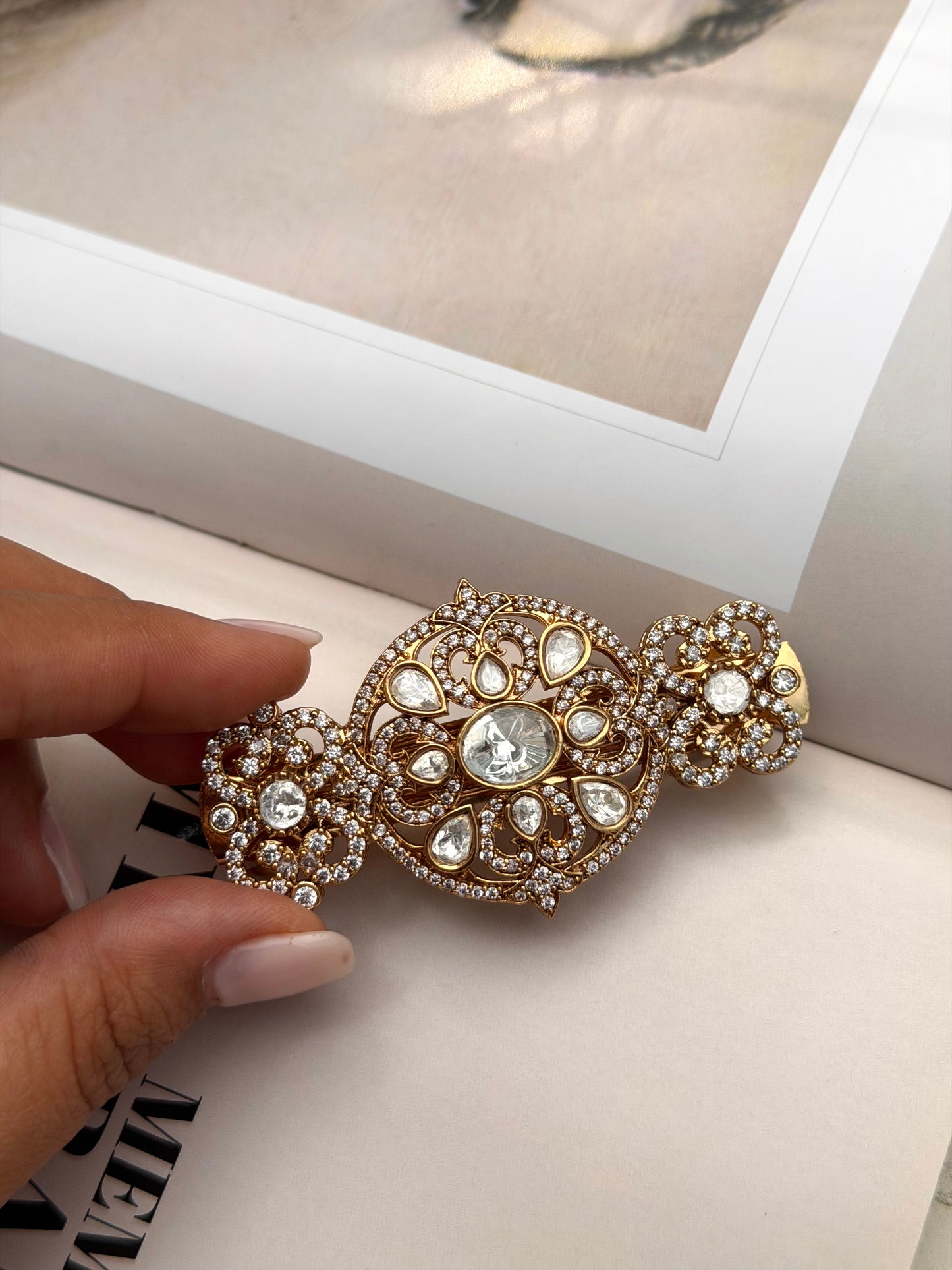 Arifa Kundan Festive Hairclip