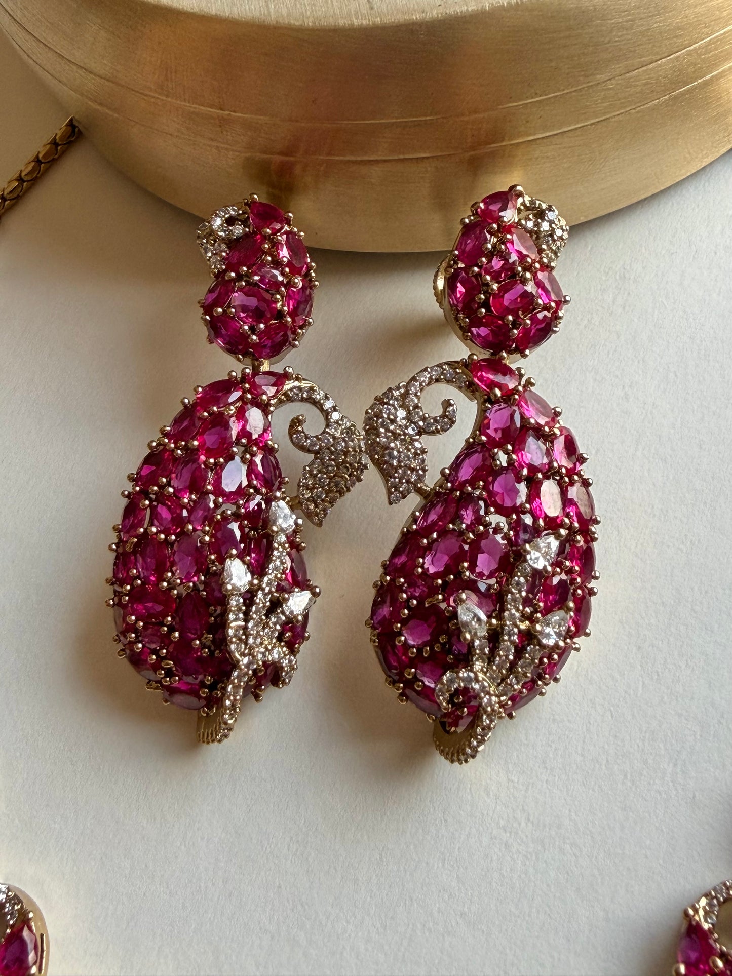 Padma Ambi Paisley Ruby Necklace Set