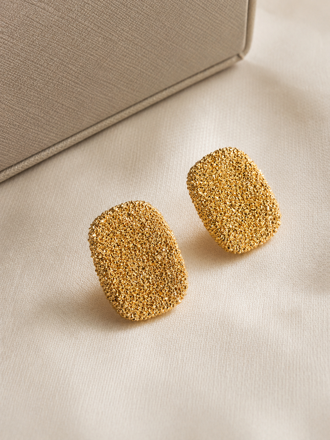 Aria Textured Gold Studs