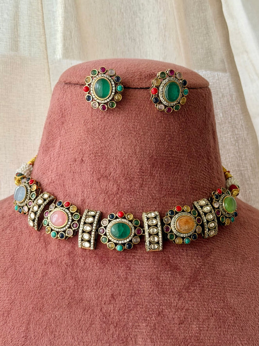 Navira Multicolour Fusion Necklace Set