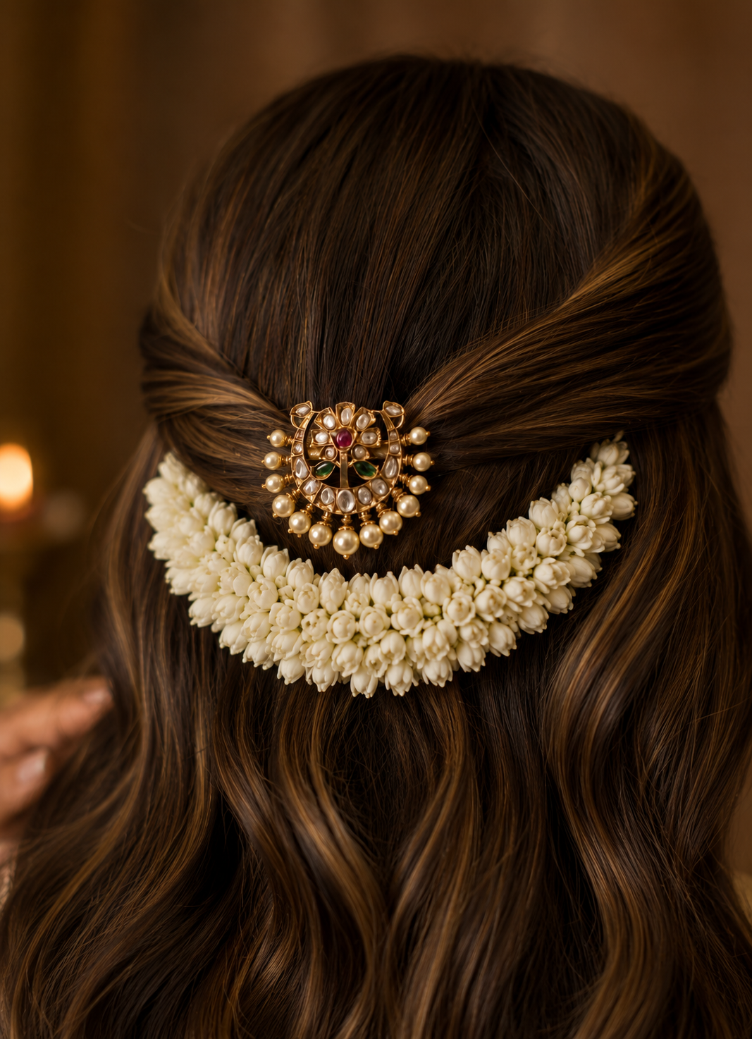 Kanchi Polki Hair Clip Only