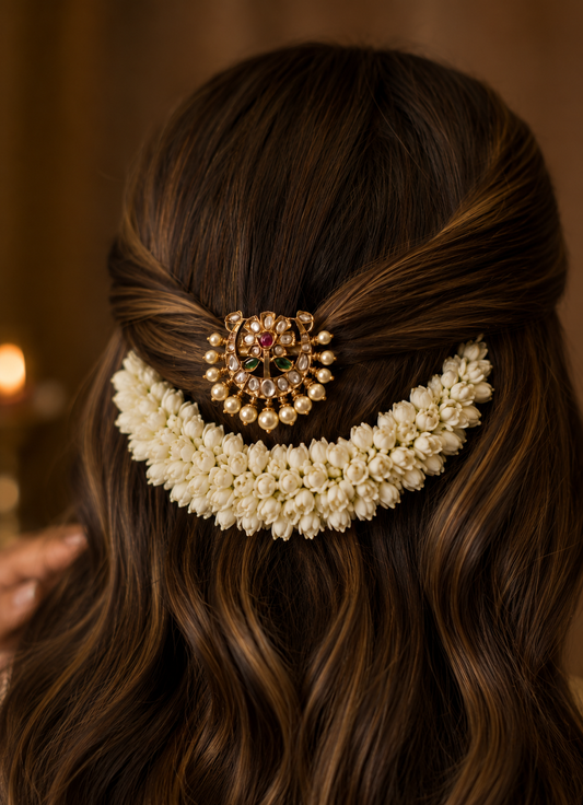 Kanchi Polki Hair Clip Only