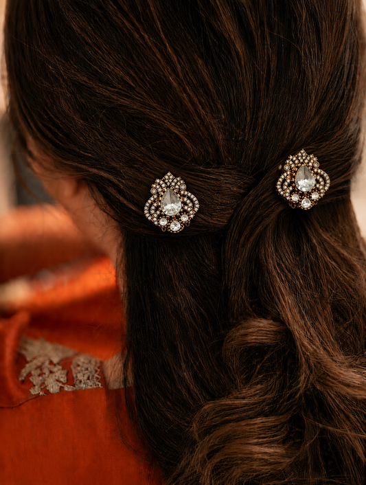 Anvika Polki Hair Clip Set of 2