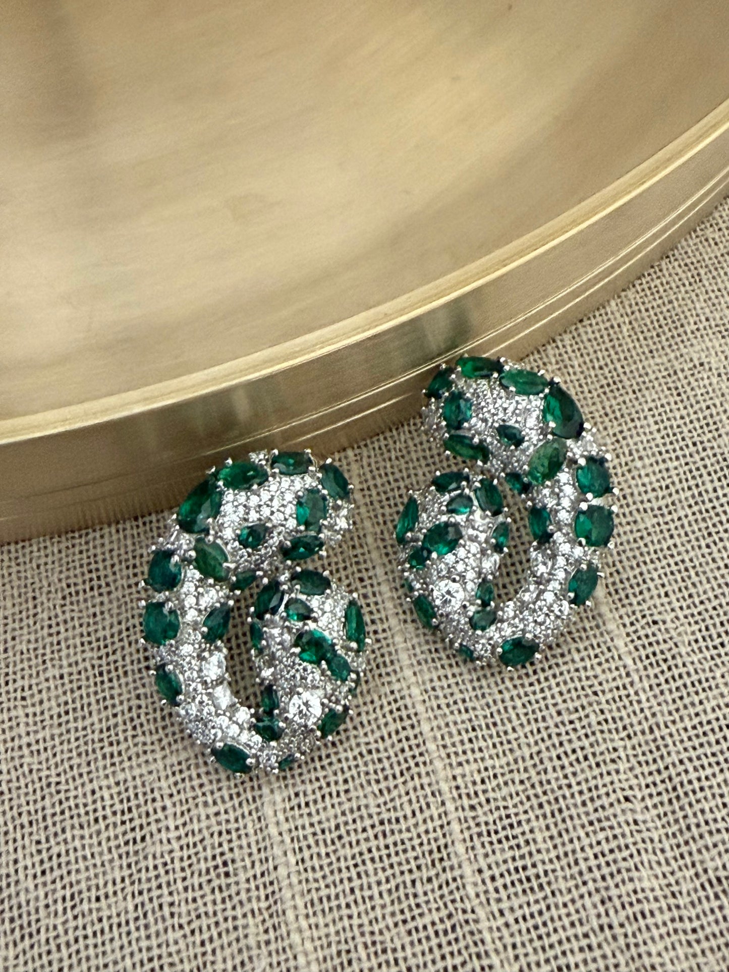 Adrika Zircon Emerald Stud