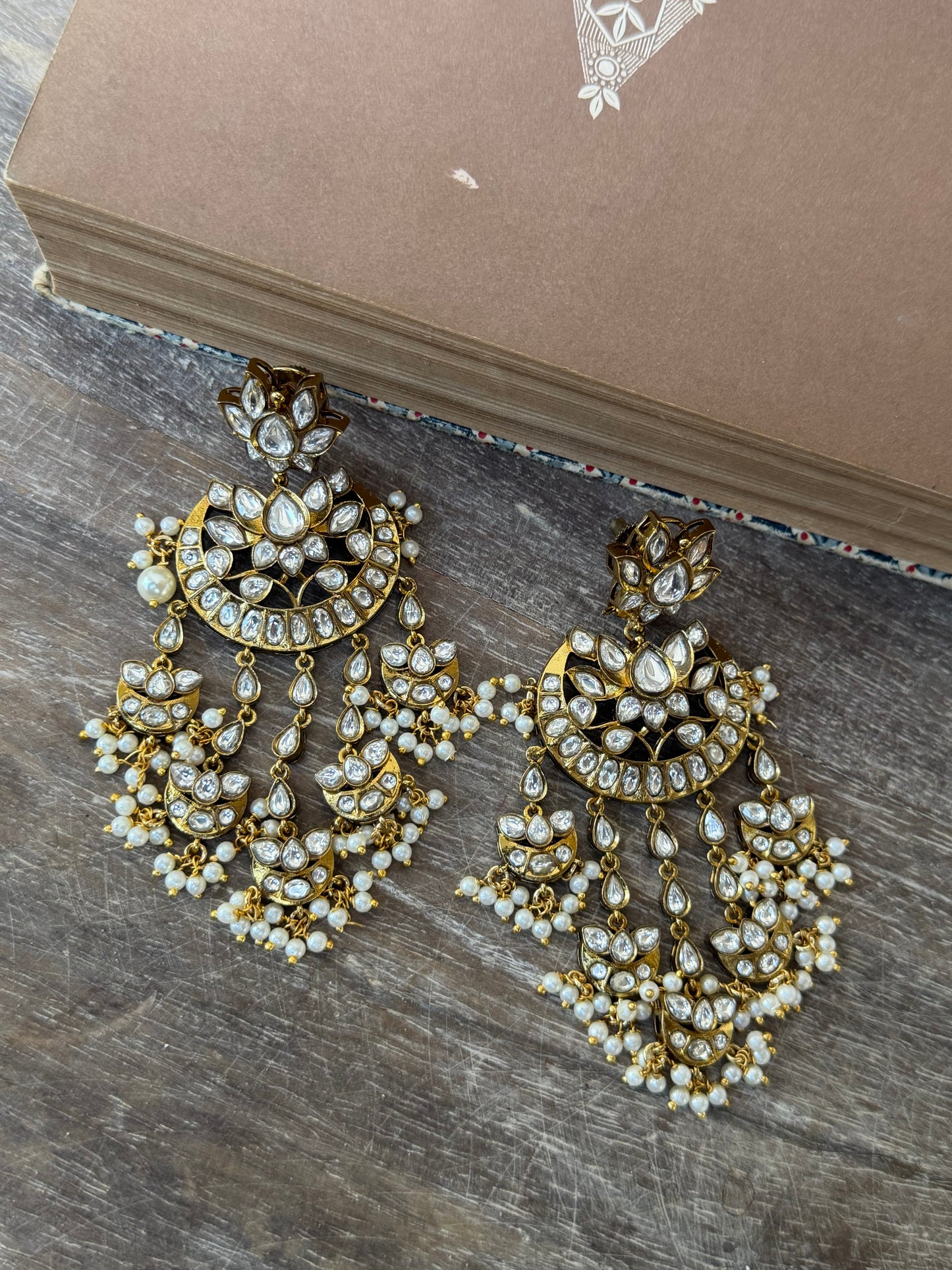 Savina Polki Chaandbaali Earrings