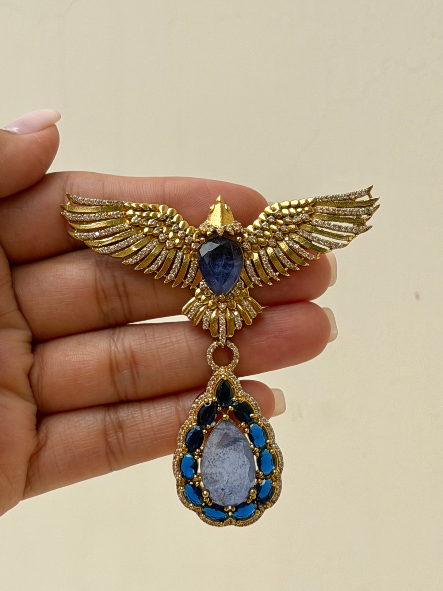 Orhan Bird Brooch - Sapphire Blue