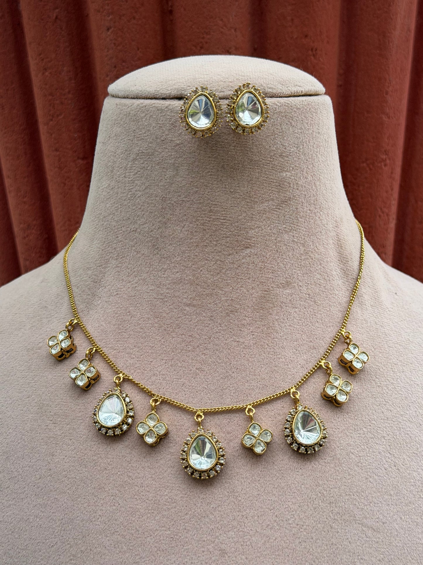Sarla Polki Necklace Set