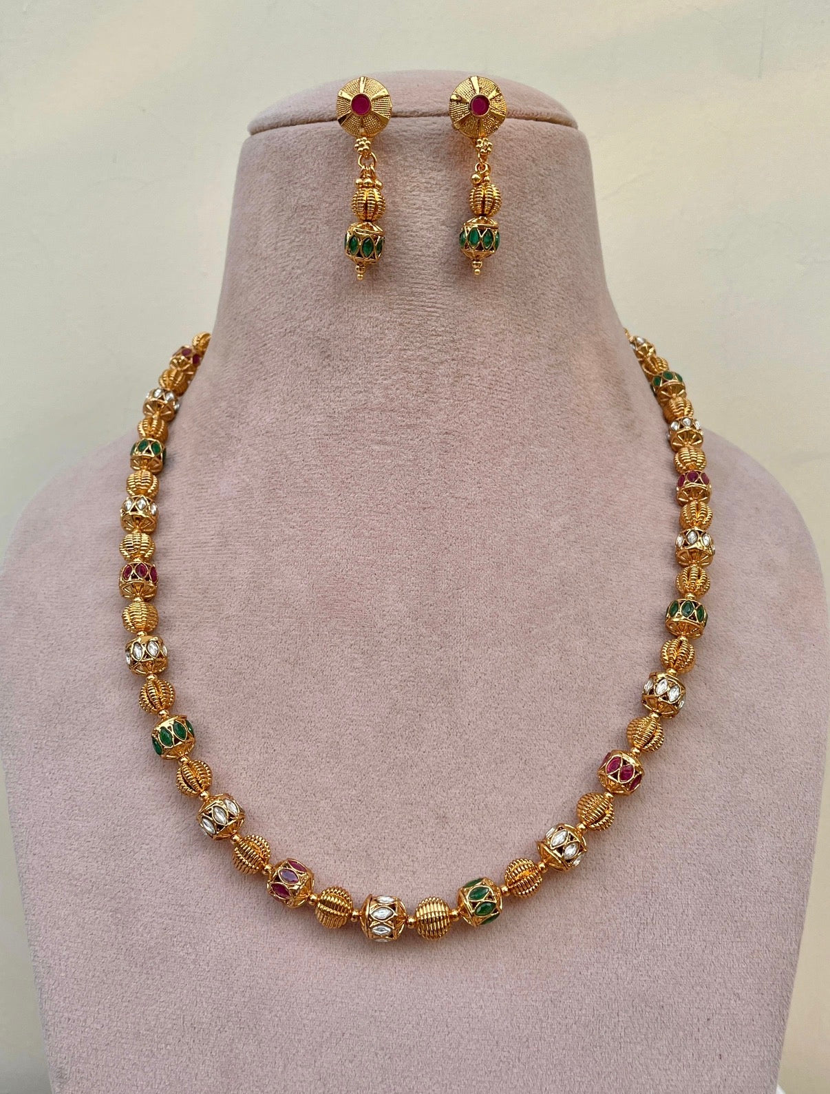 Nilima Multicolour Chain Necklace Set