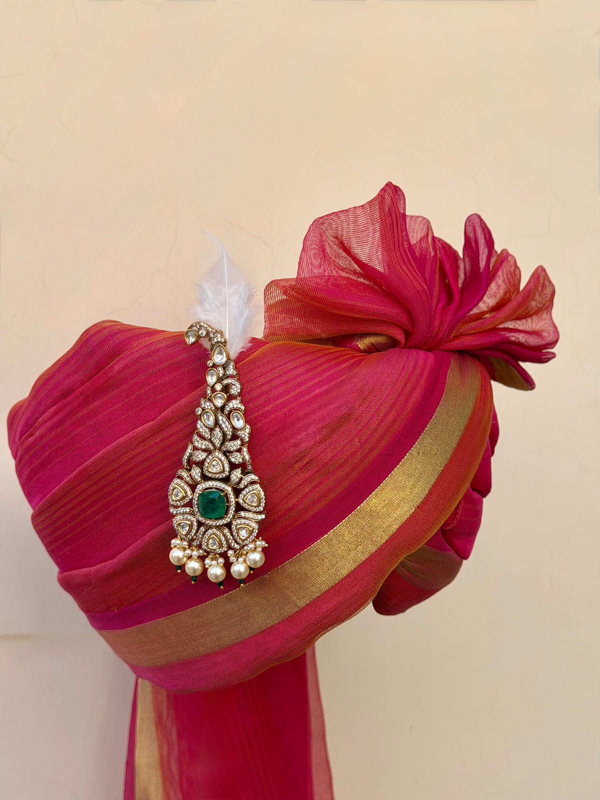 Aryan Emerald Green Kalgi for Groom