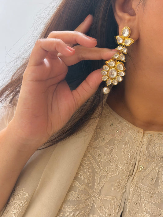 Vibha Real Look Polki Kundan Earrings