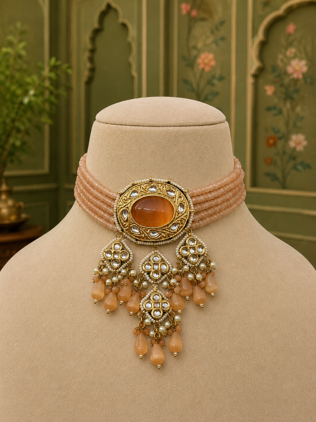 Anamika Choker Kundan Necklace Set