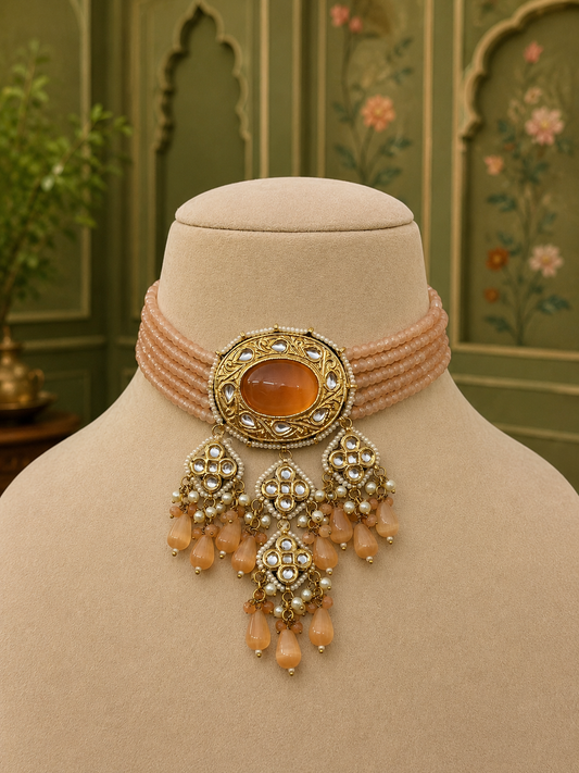 Anamika Choker Kundan Necklace Set