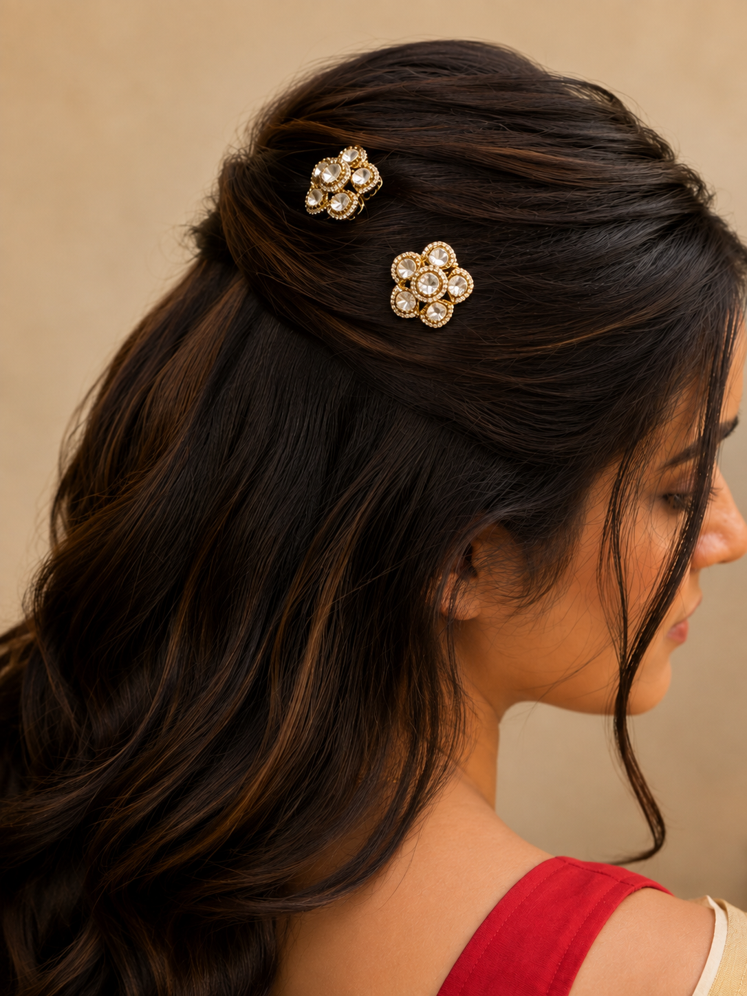 Alankrita Polki Hair Clips - Set of 2