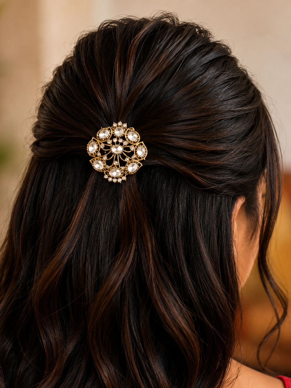 Ameta Kundan polki Hair Clip
