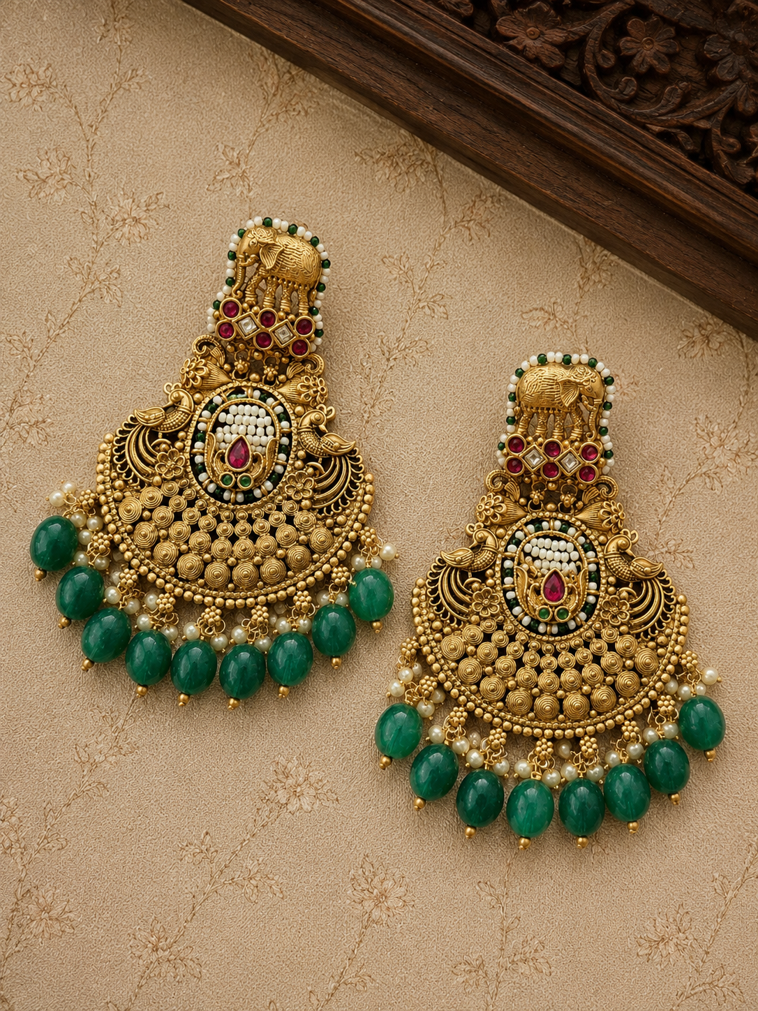 Liana Antique Statement Earrings